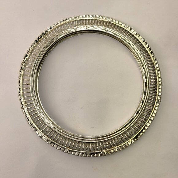 Silver Tone Bangle with Crystals - Picture 6 of 16